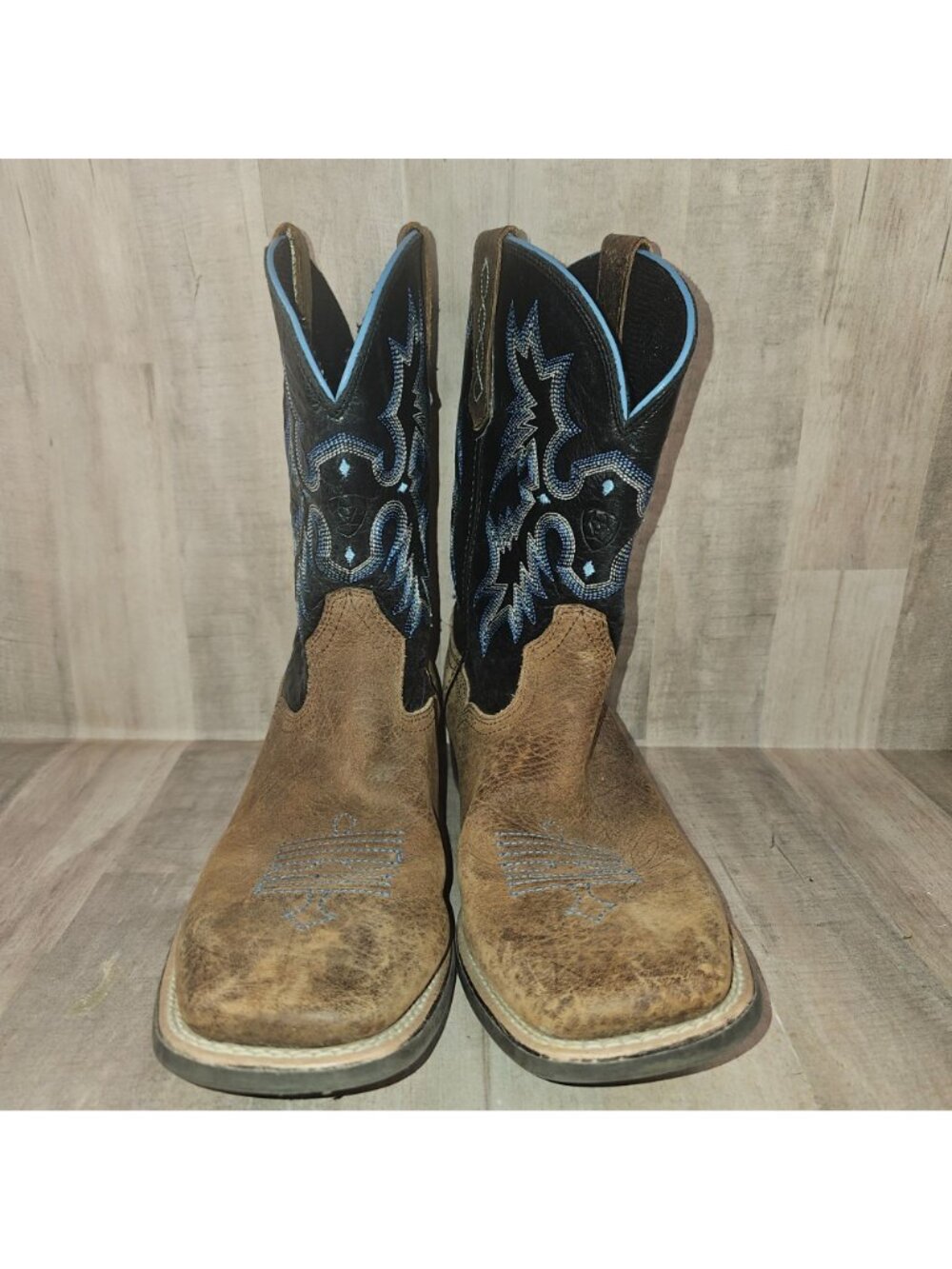 Ariat Kids Boots Size 4 (EU 35.5) Cowboy Western Rodeo Boy Girl - Picture 2 of 10